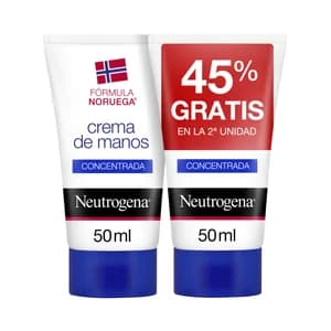 NEUTRÓGENA Crema de manos concentrada con perfume, para alivio inmediato de manos secas NEUTRÓGENA 2 x 50 ml.