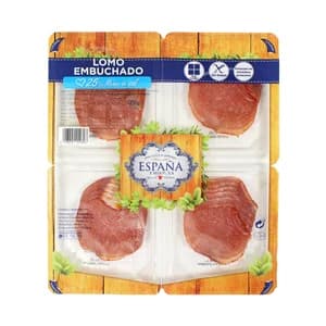 ESPAÑA Lomo embuchado con un 25% menos de sal ESPANA 4 x 30 g.