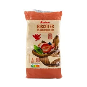 PRODUCTO ALCAMPO Biscotes con 60% harina integral de trigo 72 uds.