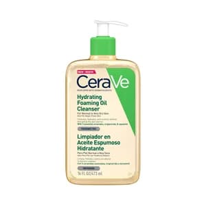 CERAVE Limpiador en aceite espumoso hidratante, para pieles normales a muy secas 473 ml.