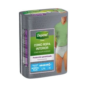 DEPEND Pañal incontinencia talla L/XL para hombres DEPEND 10 uds