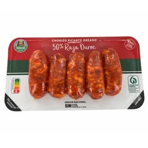 ALCAMPO CULTIVAMOS LO BUENO Chorizo picante oreado cerdo duroc 350 g.