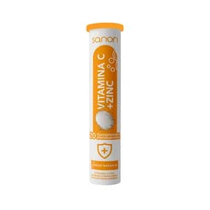 SANON Vitamina c + zinc sabor naranja en comprimidos efervescentes 20 uds.