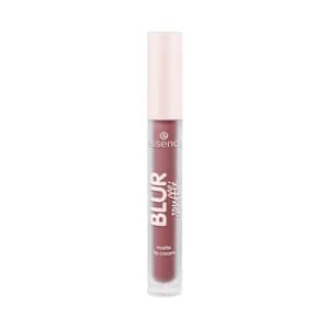 ESSENCE Blur soufflé tono 01 Deep scroll marrón oscuro Crema labial mate, acabado suave y difuminado.