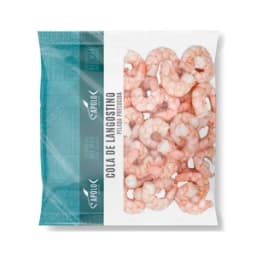 APOLO Colas peladas, precocidas y congeladas de langostinos Vannamei 50 / 70 APOLO 320 g.