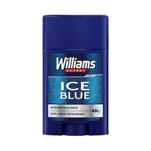 WILLIAMS Expert ice blue Desodorante en stick para hombre antitranspirante 48 horas 75 ml.