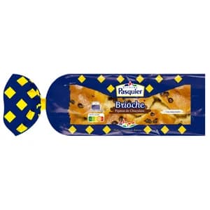 PASQUIER Brioche con pepitas de chocolate, elaborado con masa madre 550 g.
