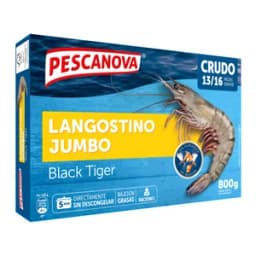 PESCANOVA Langostinos jumbo 13 / 16 crudos y congelados 800 g.
