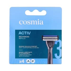 COSMIA Activ Recambios de maquinilla de afeitar de 3 hojas 4 uds.
