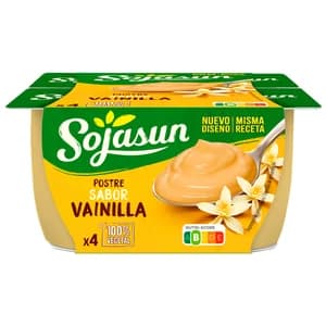SOJASUN Especialidad de soja con sabor a vainilla 4 x 100 g.