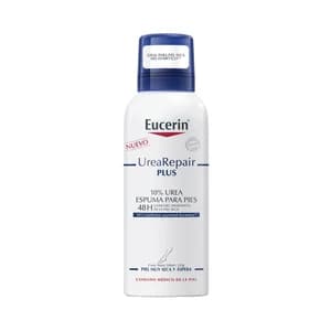 EUCERIN Espuma hidratante para pies, ideal para piel muy seca y áspera EUCERIN Urea repair plus 400 ml.