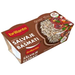 BRILLANTE Arroz salvaje con arroz basmati en tarrina 2 X 125 gr.