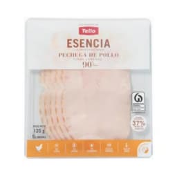 TELLO Pechuga de pollo cortada en lonchas TELLO Esencia 125 g.