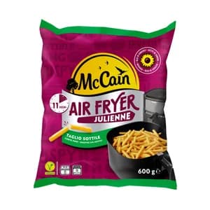 McCAIN Julienne Patatas con corte fino, prefritas y ultracongeladas, para hacer en freidora de aire 600 g.