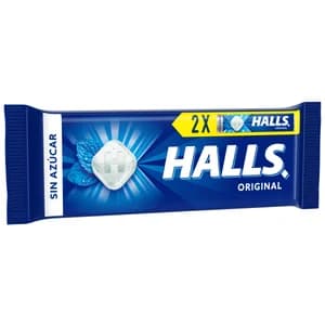 HALLS Caramelo eucalipto menta sin azúcares añadidos 2 uds. 64 gr.