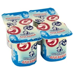 AUCHAN Cuajada natural azucarada 4 x 125 g. Producto Alcampo