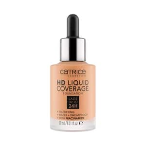 CATRICE Hd liquid coverage tono 046 Camel beige Base de maquillaje líquida sin efecto máscara 30 ml.