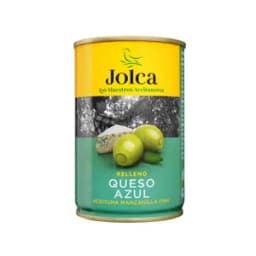 JOLCA Aceitunas verdes manzanilla rellenas de queso azul lata de 130 g.