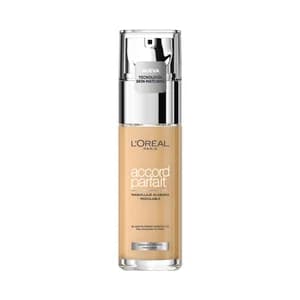 L´ORÉAL PARIS Accord parfait Tono 3D Golden beige Base maquillaje con textura fundente y sin efecto máscara.