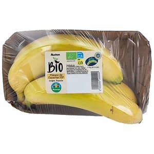 ALCAMPO CULTIVAMOS LO BUENO ECOLÓGICO Plátanos bio con indicación geográfica protegida, bandeja 800 g.