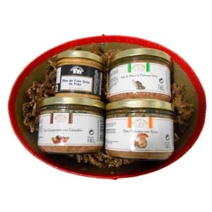 LES TROIS CHEFS Cofre de patés y foie 630 g.