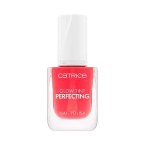 CATRICE Glow tint tono 010 Soft blush, rojo transparente Esmalte de uñas acabado brillante.