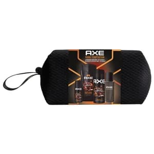 AXE Dark temptation Neceser con productos para la higiene masculina.