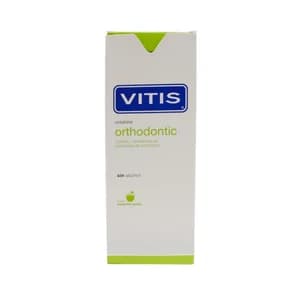 VITIS Colutorio para ortodoncia, sin alcohol y con sabor a manzana 500 ml.