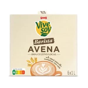 VIVESOY Bebida avena barista sin azúcar añadido caja 6x1 l.