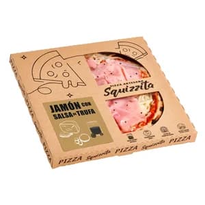 UNUSUAL FOODS Pizza artesana de jamón york, queso y tartufata 420 g.