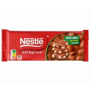 NESTLÉ Chocolate con leche y avellana entera 100 g.