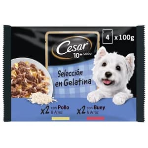 CESAR Comida para perros a base buey, pollo y arroz 4 uds. x 100 g.