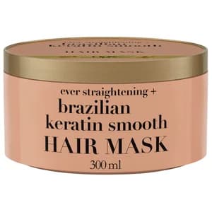 OGX Mascarilla capilar con keratina de Brasil, para cabellos rizados o encrespados 300 ml.