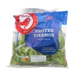 AUCHAN Ensalada de brotes tiernos de espinaca, lechuga verde y remolacha rallada 70 g. Producto Alcampo