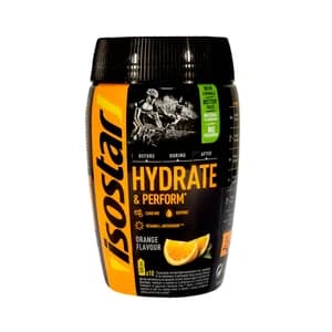 ISOSTAR Bebida deportiva isotónica en polvo con sabor a naranja Hydrate & Perform, 400 g.