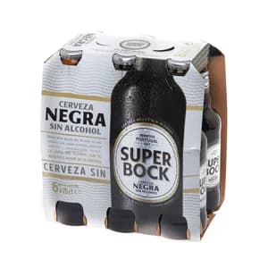SUPER BOCK Cerveza negra sin alcohol pack 6 uds. x 25 cl.