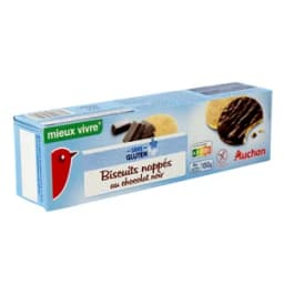PRODUCTO ALCAMPO Galletas con cobertura de chocolate negro, sin gluten (controlado por la FACE) 150 g.