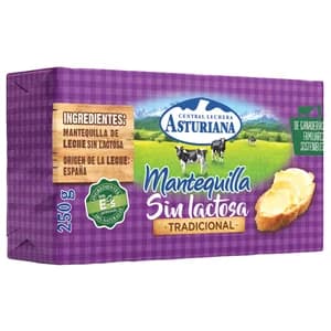 CENTRAL LECHERA ASTURIANA Pastilla de mantequilla tradicional sin lactosa CENTRAL LECHERA ASTURIANA 250 g.