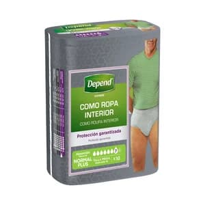 DEPEND Pañal incontinencia talla M/L para hombres DEPEND 10 uds