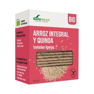 SORIA NATURAL Bio Tostadas ligeras de arroz integral y quinoa 85 g.
