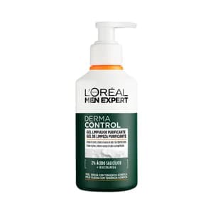 L´ORÉAL PARIS Men expert derma control Gel limpiador purificante para pieles grasas con tendencia acnéica 260 ml.