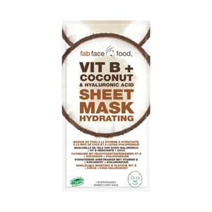 7TH HEAVEN Mascarilla facial de tela con ácido Hialurónico, vitamina B hidratante y coco.