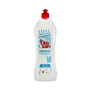 EKOSAN Detergente lavavajillas dermo, algodón, botella de 800 ml.