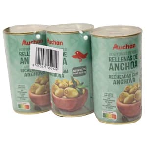 PRODUCTO ALCAMPO Aceitunas rellenas de anchoa PRODUCTO ALCAMPO pack 3 uds. x 150 g.