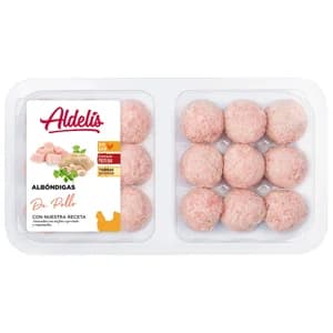Bandejas de albóndigas caseras de pollo ALDELÍS