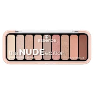 ESSENCE Nude edition Paleta de sombras de ojos con 9 tonos diferentes de larga duración con acabados mates y perlados.