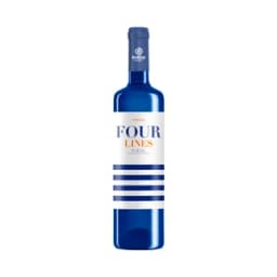 FOUR LINES Vino blanco verdejo con D.O. Rueda botella 75 cl.