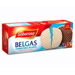 SABOROSA Galletas belgas con cobertura blanca 198 g.