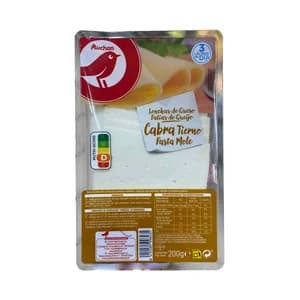 AUCHAN Queso de cabra tierno en lonchas 200 g. Producto Alcampo