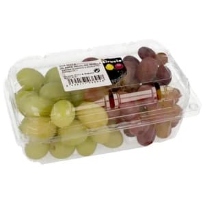 Uvas blancas y rojas sin pepitas, cesta de 500 g.